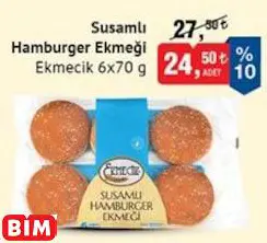 EKMECİK SUSAMLI HAMBURGER EKMEĞİ